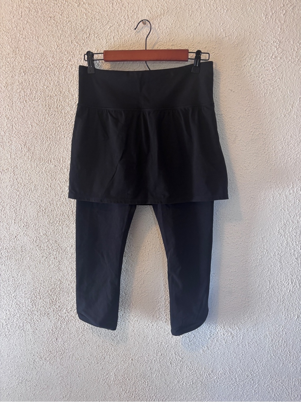 Athleta black Organic Cotton Meditation 2-in-1 skirt